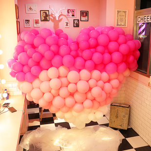 10寸亚光气球新房装饰场景，布置派对会场，生日浪漫惊喜布置乳胶气球