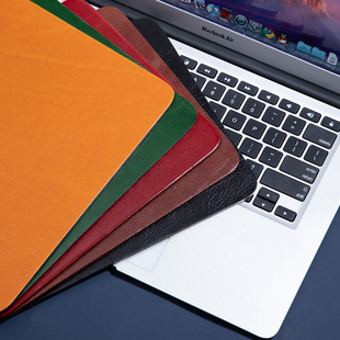 真皮鼠标垫头层牛皮电脑垫双面可用加厚双色设计简洁可定制桌面垫