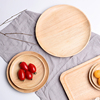 日式实木圆碟子托盘 圆形餐碟烘培面包蛋糕点心盘木盘子果盘寿司