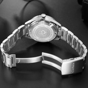 8208士精钢全自动机械腕表机芯商务，夜光手表卡迪森男银黑银蓝饰品