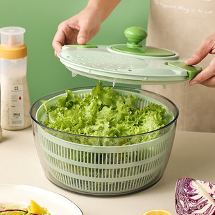 家用脱水机沙拉蔬菜脱水器大容量手摇甩干机厨房甩菜器果蔬甩水器