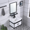 卫浴套装浴室柜组合现代简约镜柜带搓衣板挂式池柜洗手池，中脸盆盆
