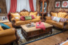 fa05欧式沙发纯实木沙发，欧式真皮沙发，欧式白色沙发贵妃位沙发235