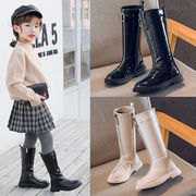 女童高筒靴秋冬季英伦时尚，靴子儿童长筒靴女孩，学生平跟公主靴