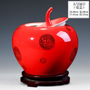 景德镇陶瓷器中国储物罐子花瓶，中式客厅装饰品，摆件结婚礼物大号福