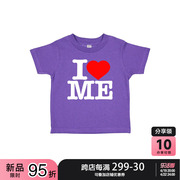 4.19 20 00#95折#粉红蘑菇 i love系列欧美风短款T恤女夏