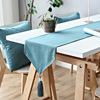 北欧棉麻纯色桌旗简约现代餐桌茶几餐边柜，鞋柜装饰盖布双面可用