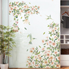 小清新挂灯植物叶子墙贴纸墙壁上装饰壁纸贴防水客厅卧室寝室床头