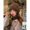 韩国设计师针织圈圈羊毛可爱飞行帽女冬白色护耳保暖毛线雷锋帽子