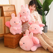 粉色兔子猪天使猪抱枕玩偶公仔毛绒玩具猪猪女孩生日礼物趴枕猪