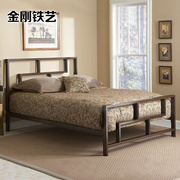 欧式田园公主铁艺床双人床，单人床1.5米1.8米铁床，儿童钢架床金属床