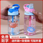 宝宝鸭嘴水杯小学生夏季水壶幼儿园防摔水瓶外出儿童塑料吸管杯子