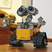 瓦力机器人积木拼装玩具益智儿童男孩子，6岁以上10摆件小颗粒4拼图