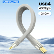 type c全功能c to c数据线双头USB4短线14cm公对公雷电3/4适用iPhone15/Pura70移动硬盘超软PD3.1充电线240W