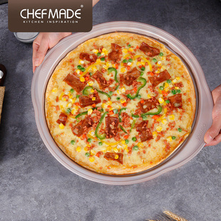 chefmade披萨盘饼固底14寸烤盘烤箱家用不沾烘焙专用pizza盘子