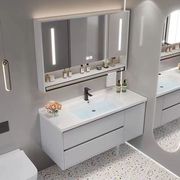 北欧现代浴室柜橡木实木卫生间，洗漱台智能，卫浴洗手洗脸盆柜组合