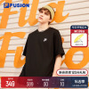 FILA FUSION斐乐潮牌情侣运动T恤2024年新夏多彩宽松纯棉上衣男女