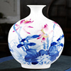 陶瓷器青花斗彩手绘花瓶，插花中式客厅家居装饰摆件