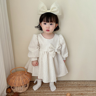 韩版女童生日礼服裙婴幼儿公主裙宝宝百天周岁裙套装超洋气连衣裙