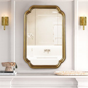 欧式美式卫生间壁挂镜子现代简约浴室镜，洗漱镜复古梳妆台镜装饰镜