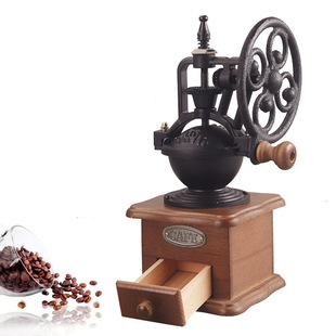 咖啡豆研磨器手磨咖啡机家用复古磨豆器小型磨粉机器具手摇磨豆机
