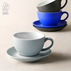 九土日式克莱因蓝咖啡杯碟陶瓷杯子手冲拉花杯下午茶创意情侣对杯