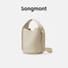 Songmont挂耳系列水桶包女斜挎单肩秋冬头层牛皮大容量通勤包