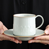 莲瓣陶瓷咖啡杯子高档精致家用办公室早餐杯杯子，创意私人定制水杯