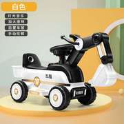 儿童电动挖掘机玩具车可坐可骑宝宝超大号男孩挖土机可遥控工程车