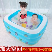 大号保温儿童洗澡桶加厚宝宝，沐浴桶充气浴缸，可坐婴儿洗澡盆折d叠