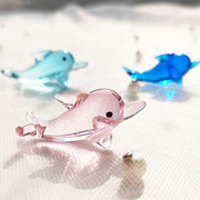 手作迷你mini玻璃工艺品摆件小动物小海豚匠人纯手工制作精致摆设