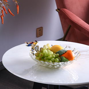 罗比罗丹珐琅彩果盘创意果盘家用客厅茶几家居小鸟干果碟