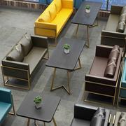 工业风休闲休息区咖啡厅桌椅，组合清吧酒吧卡座沙发西餐厅铁艺商用