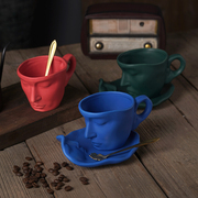 创意欧式复古陶瓷本来不该有咖啡杯套装设计师款，立体手作下午茶杯