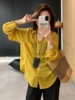 高级黄色衬衫女长袖薄款2024年设计感小众法式休闲上衣外套防晒衣