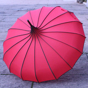 创意大红长柄晴雨伞复古风婚庆摄影伞宫廷伞，结婚伞宝塔伞公主伞女