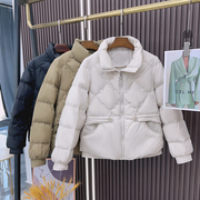 中年妈妈羽绒服女短款2023年韩版小个子鸭绒时尚冬季外套
