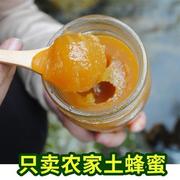 秦岭深山土蜂蜜纯正孕妇农家，自产结晶野生百花，液态儿童蜜500g