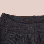 男女加厚羊毛裤情侣冬季保暖裤中腰纯色长裤，不臃肿修身显瘦xl黑色