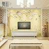 现代新中式客厅卧室电视背景墙壁纸无纺布墙纸温馨花鸟墙布