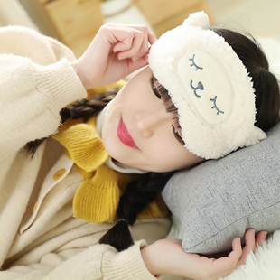 眼罩睡眠遮光透气女可爱韩国学生睡觉冰敷眼罩男儿童耳塞软妹少女