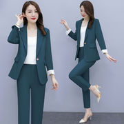 西装套装女2024春秋韩版时尚，小西服修身外套，气质休闲两件套潮