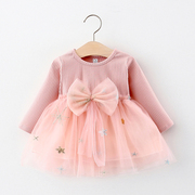 春装婴幼儿裙子，6-9个月女宝宝连衣裙长袖，0-1-2-3岁小童公主裙洋气