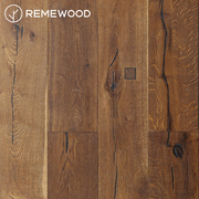 remewood进口橡木手工，镶嵌仿古三层实木复合地板环保，耐磨地热地板