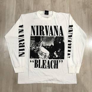 涅槃乐队摇滚nirvana专辑bleach街头嘻哈复古风长袖T恤男女同款