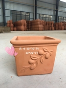 江浙沪户外方型小陶罐，园林景观土陶，粗陶红陶盆花盆
