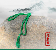 马来玉珠串项链 满绿色 108颗马来玉圆珠手串tg34