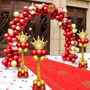 贺缘喜铺婚庆迎宾路引，气球结婚门口装饰花篮创意，浪漫中式婚礼布置