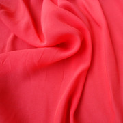 西瓜红纯色布料夏季麻纱布料雪纺布料面料 29元一米