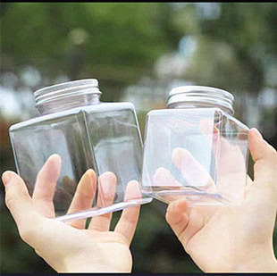 塑料方型斗鱼鱼缸 500毫升透明迷你生态微景观鱼缸小型养鱼繁殖瓶